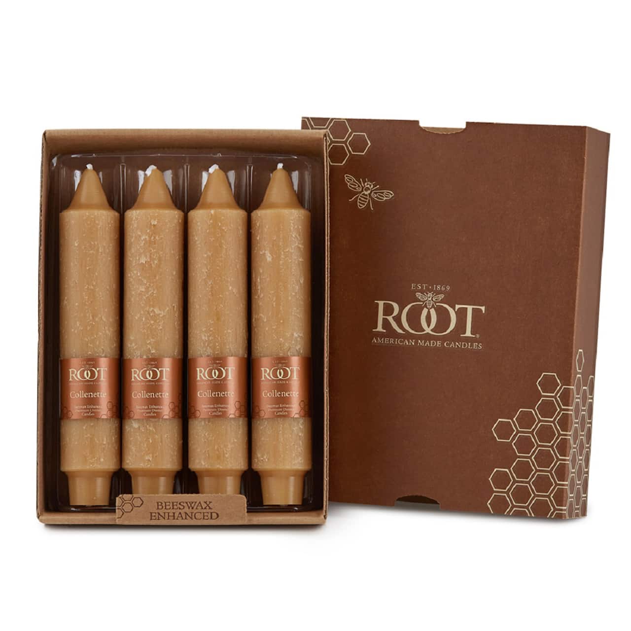Root Candles 7" Unscented Timberline™ Collenette Taper Candles, 4ct.